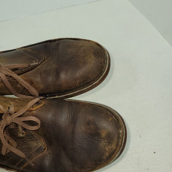 Clarks Mens Shoes Size 10M Brown Comfort Walking Desert Chukka Boots Leather - Picture 13 of 16